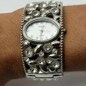 Stunning Silver Studio Time Cuff Watch